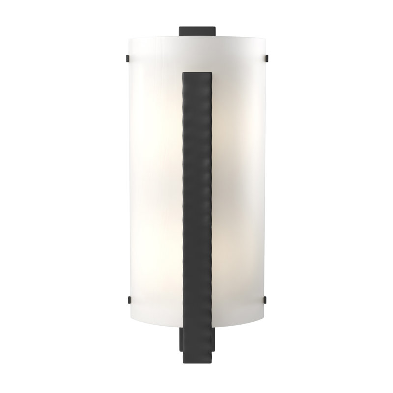 Applique murale encastrée 2 lumières à barre verticale, Noir, H 18 po x l 7,5 po x P 4 po