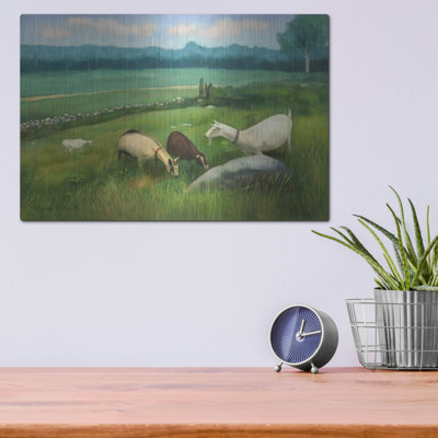 Art mural luxueux en métal «Ceinture amis de la ferme» par Art and a Little Magic