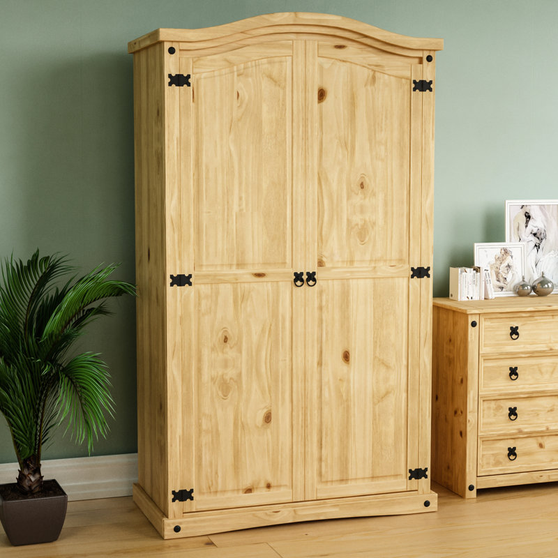 Harold 2 Door Solid Wood Wardrobe