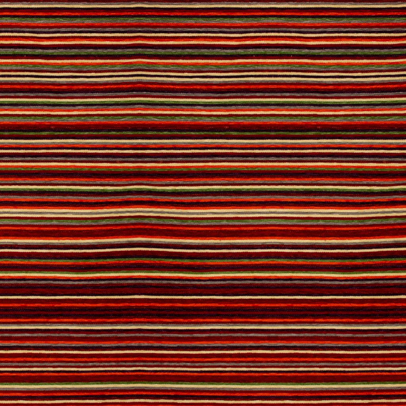 Tissu rayé Sassy, Coquelicot