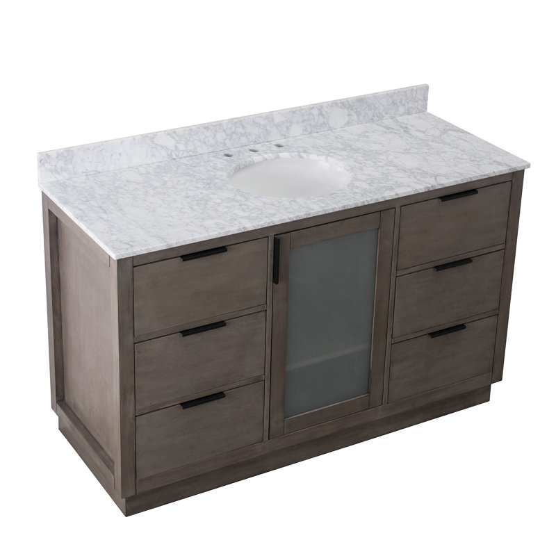 Sunjoy 60" Bathroom Vanity - Dark Gray