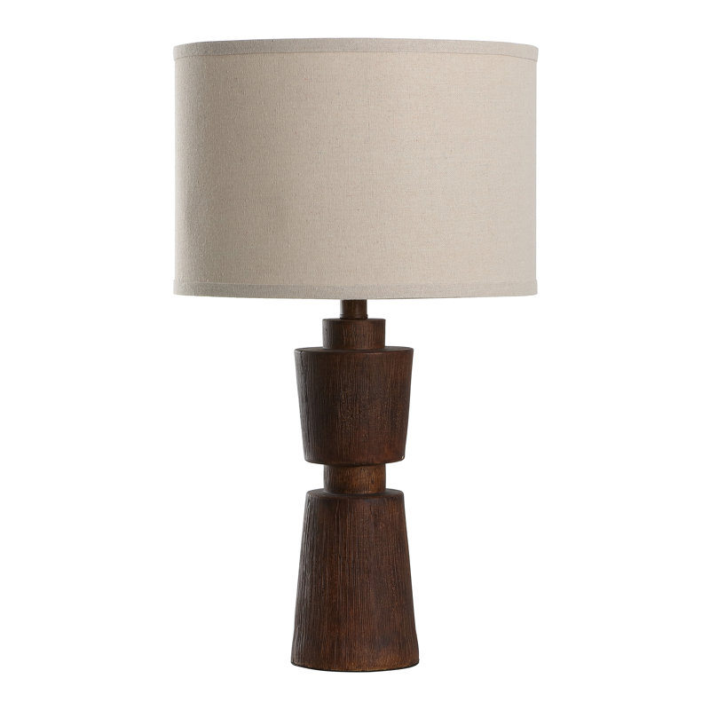 Nici Resin Table Lamp, Brown Base / Oatmeal Shade