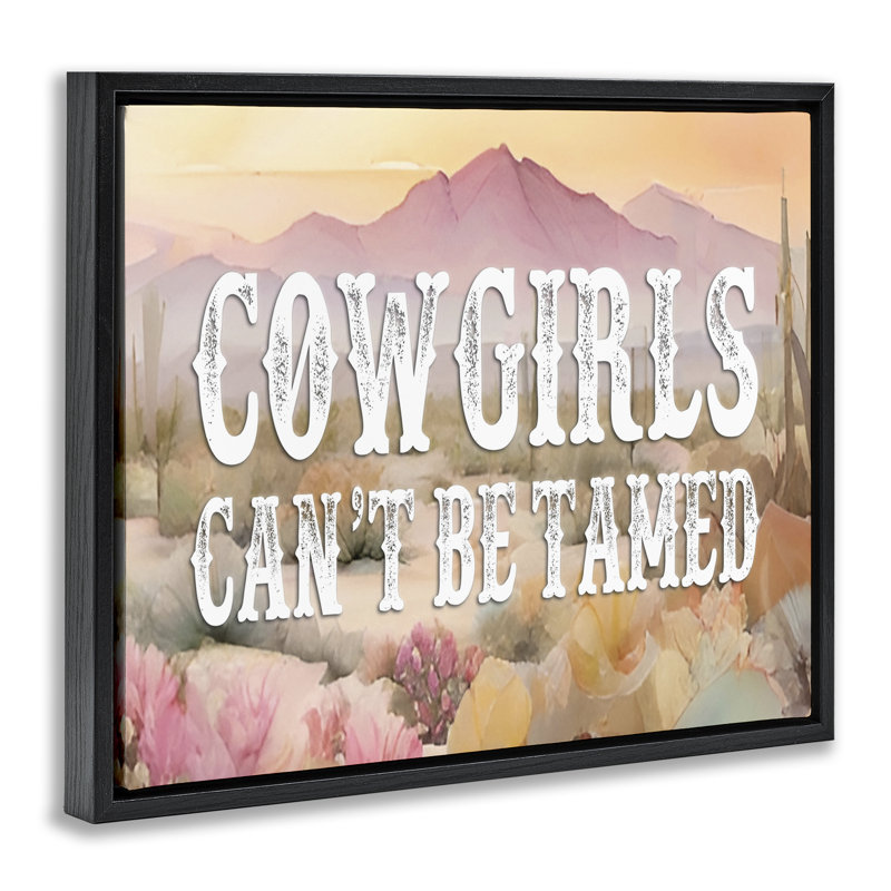  Art mural sur toile "Cowgirls", Cadre flottant noir de jais, H 17 po x l 21 po
