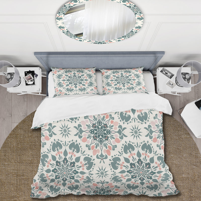 Ensemble de housse de couette Boho, Housse de couette très grand + 2 taies décorativ