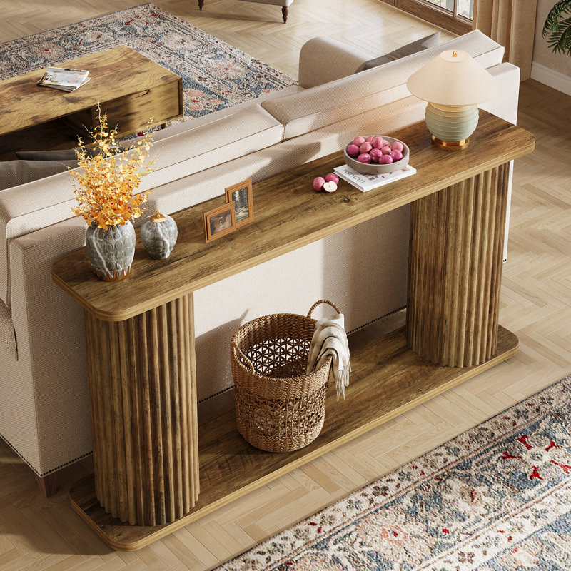 Console 63 po avec tablettes