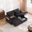 Canapé-lit modulaire 60 po en chenille convertible avec méridienne de rangement double et dossier réglable à 5 positions-132918179