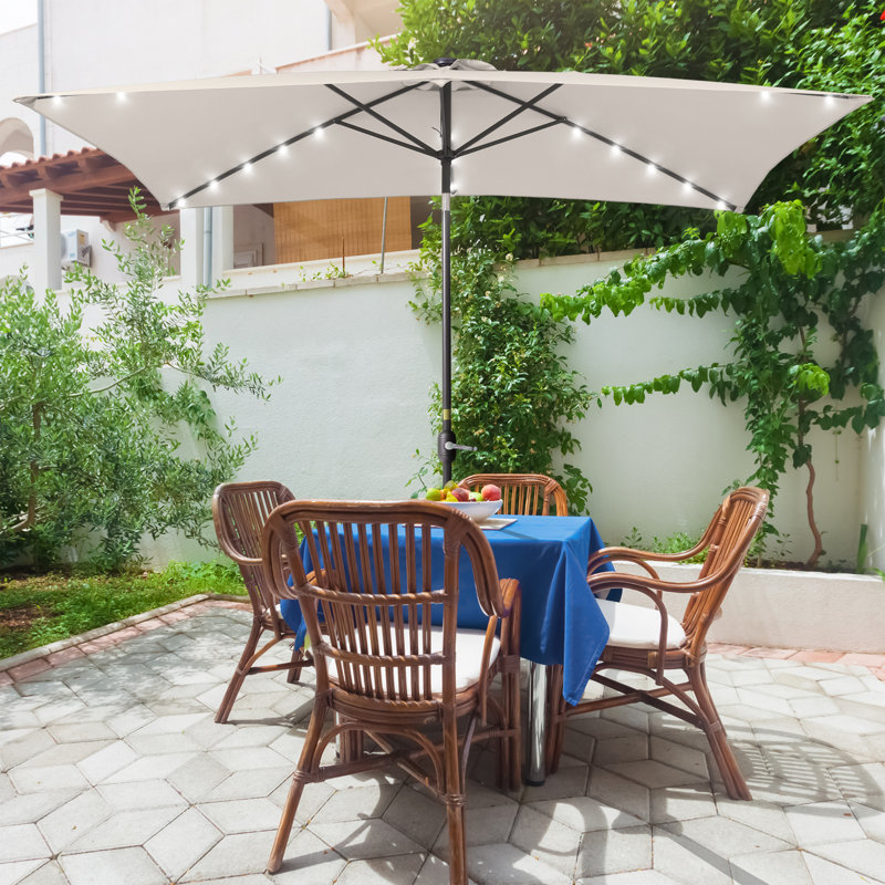 Parasol de marché rectangulaire 120 po x 84 po Dorathea, Sable