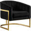 Fauteuil demi-tonneau en velours 30 po Carter-784447141
