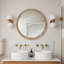 Miroir mural rond rond, miroir à cadre perlé en bois vieilli 35,43 po pour hall d'entrée, salon, salle de bain, miroir décoratif de style maison de campagne-1711772052