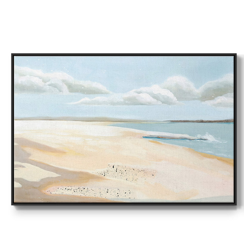 «Sandy Getaway II», reproduction sur toile avec cadre flottant, H 17 po x l 25 po x P 2 po, Noir