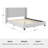 Martha Stewart Kay Upholstered Platform Bed With Channel Stitched Wingback Headboard-97967470-97967469