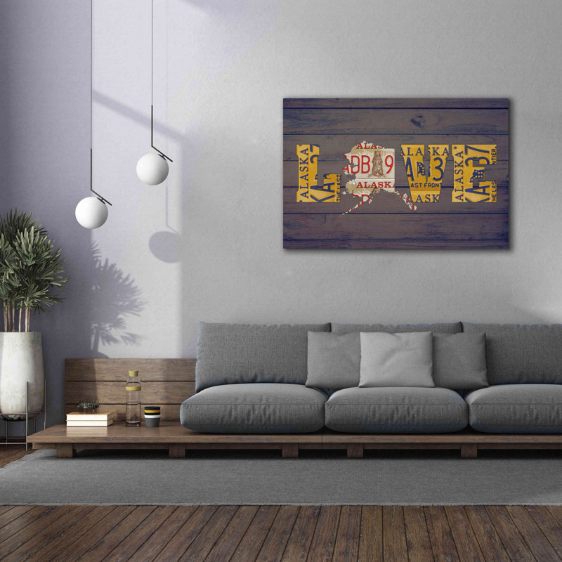 "AK State Love" par Design Turnpike, H 40 po x l 60 po x P 1,5 po