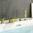 2 Handle Deck Waterfall Faucet with Diverter-93831700