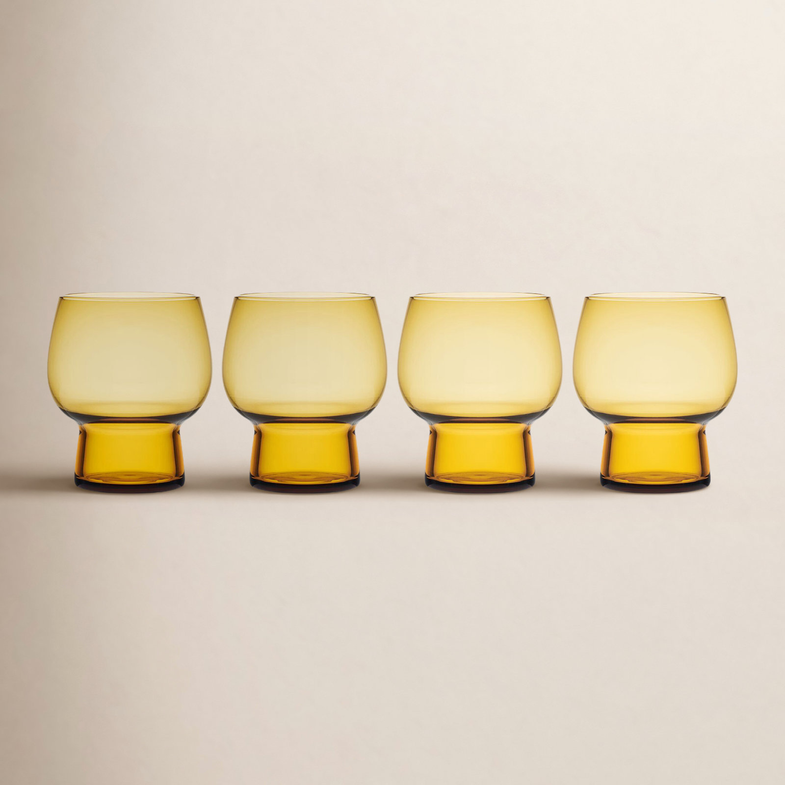 Phoebe 14 oz. Double Old Fashions Glasses, Amber