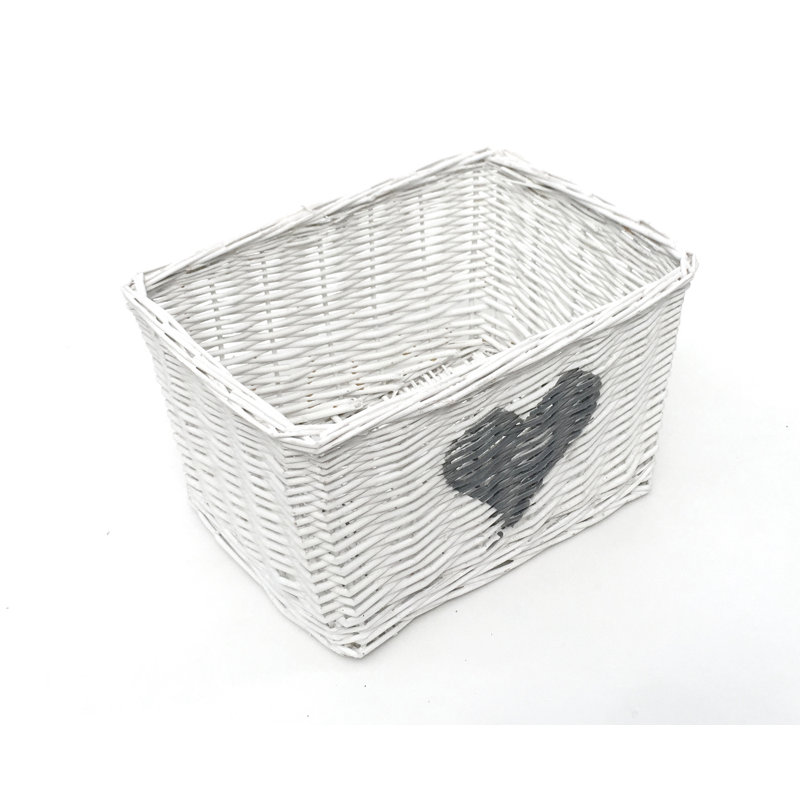 Brambly Cottage Wicker Decorative Basket, White, Large