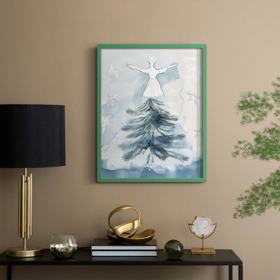 «Christmas Holiday Art CXL III», reproduction d'art encadrée - bois massif