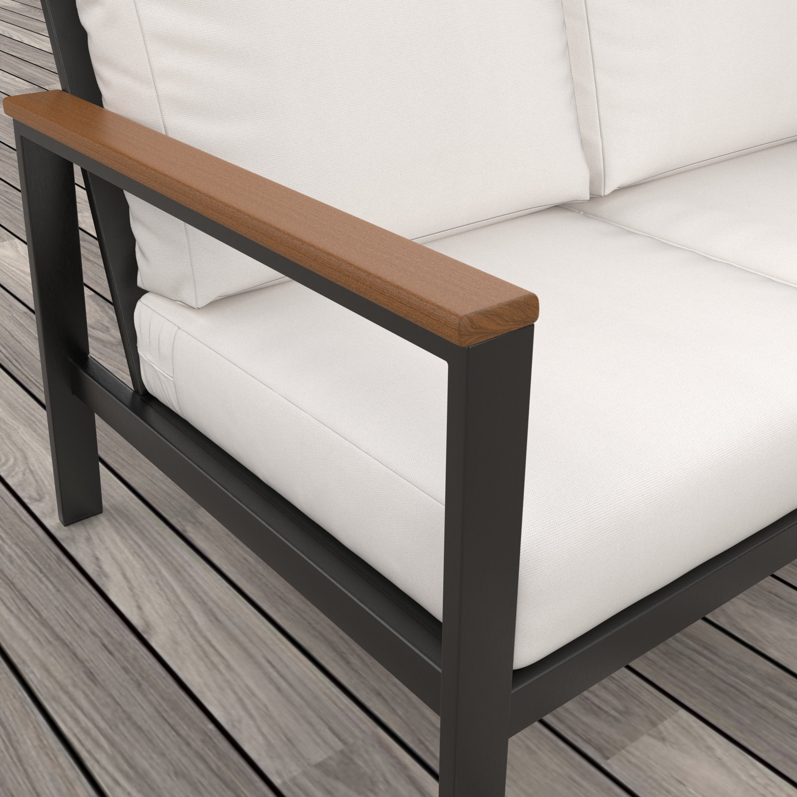 Townsend 5-Person Patio Seating Group, Sunbrella Canvas Natural