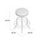 Tabouret de cuisine à hauteur de comptoir de 24 po avec siège pivotant en LeatherSoft Danita - chaise de cuisine-66650015