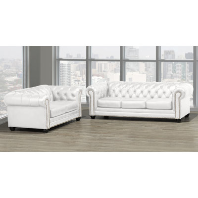 Ornellas 2 Piece Genuine Leather Living Room Set by Astoria Grand