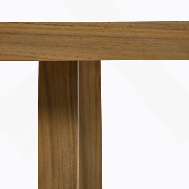 Ensemble de table et chaises d'extérieur en bois d'acacia, coussins épais, Gris, Gris