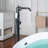 Lumen 1 Handle Floor Freestanding Tub Filler with Diverter-86442144