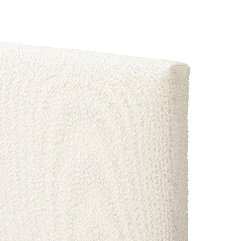 Tavi Ostromecky Boucle Platform Bed, Queen, White Boucle
