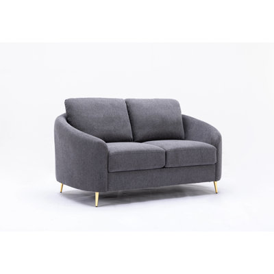 Lin gris sophistiqué avec construction stable et attrait chic, siège relaxant, design élégant
