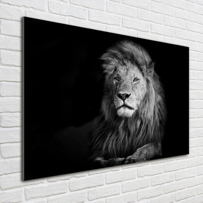 Lion - No Frame Print on Glass
