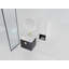 Meuble-lavabo mural 24 po avec lavabo en céramique et armoire latérale, portes à fermeture en douceur