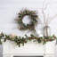 Variegated Holly Berry Christmas Holiday Wreath On Wispy Birch Twig Base