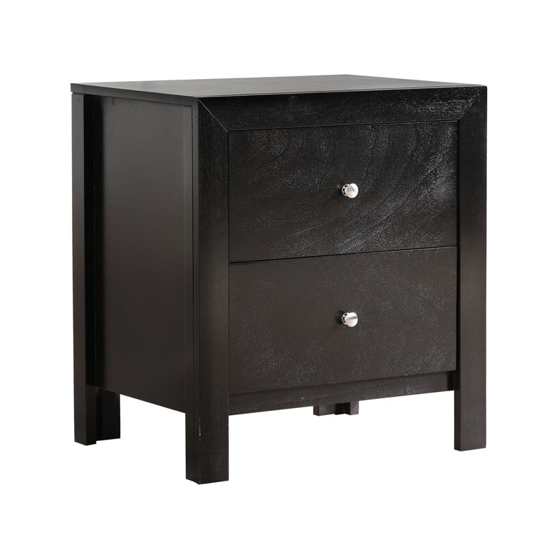Elegantly Designed Bedside Table In Chic Black