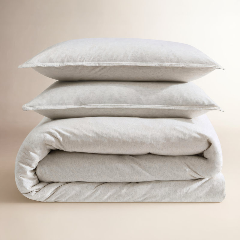 Calvin Klein Modern Cotton Melange Solid Comforter Set, King Comforter +  2 King Shams, Blue