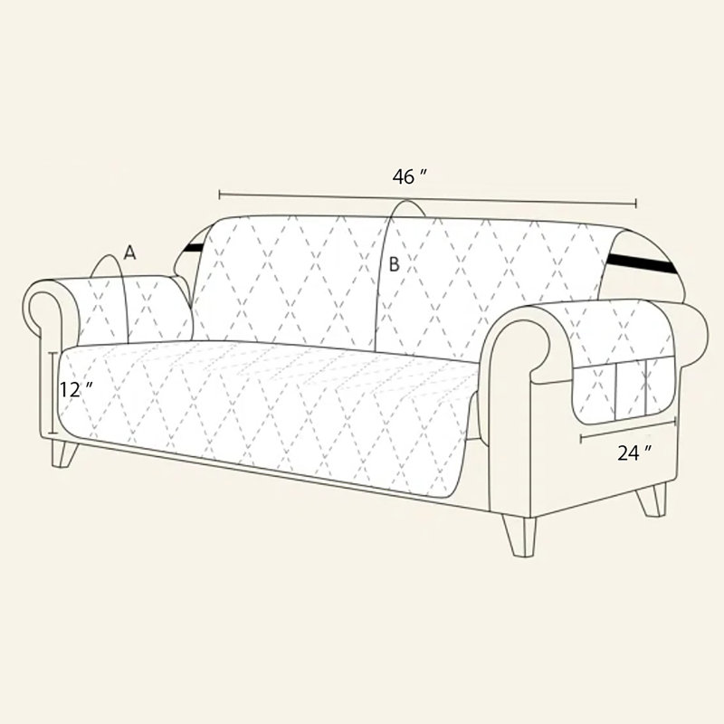 Housse pour fauteuil à coussin en T Aubin Furniture Protector, H 1,6 po x l 12,6 po x P 11,8 po