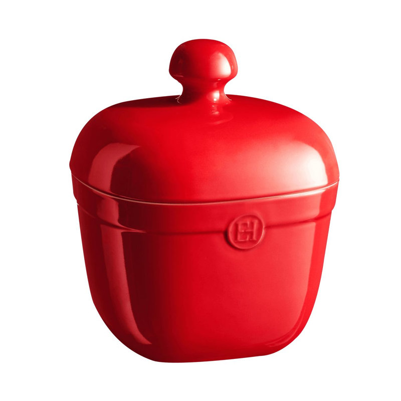 Burgundy Ceramic / Porcelain Jar