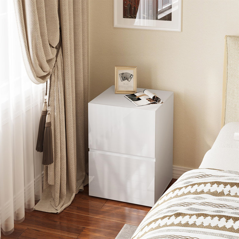 Navian 40cm W Manufactured Wood Bedside Table