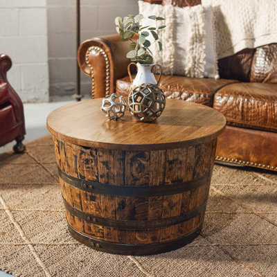 Table de bout en blocs de bois massif