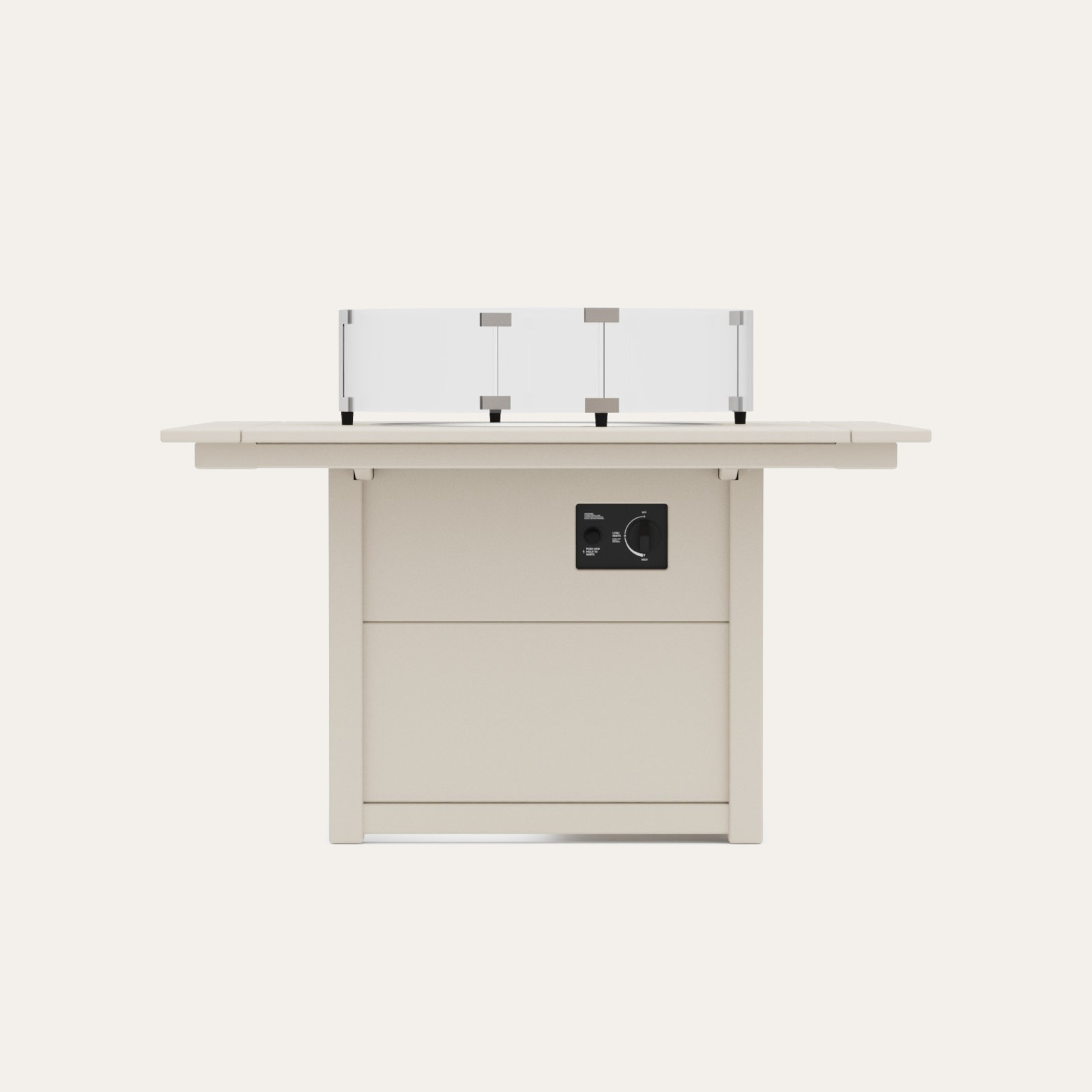 POLYWOOD® Square 42" Fire Pit Table, Sand