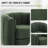 37" Wide Accent Chair, Boucle Upholstered Swivel Barrel Chair, Green-193721931