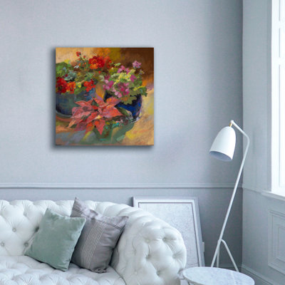 'Trois Rouges' by Christine Debrosky Canvas Wall Art