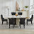 Tufted Upholstered Leather Dining Parsons Chairs-1047791401