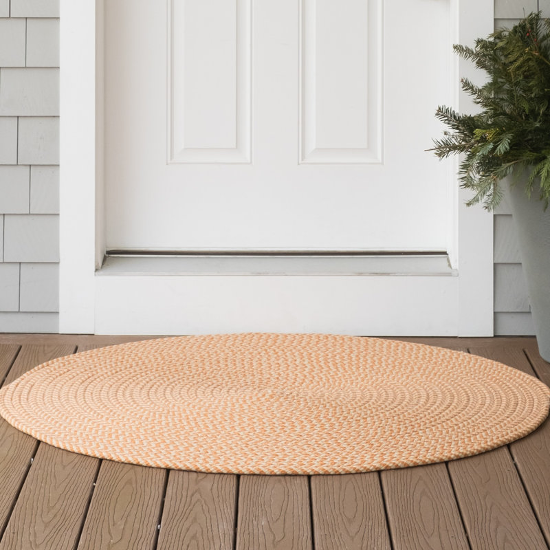 Tapis à chevrons tissés Schwanda, Rond 8 pi