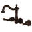 Kingston Brass Heritage Two-Handle 3-Hole Wall Mount Bathroom Faucet-50888529