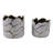 Ceramic Planters With Wavy Rim And Embossed Metallic Detailing For A Modern Aesthetic, Set Of 2-769988678