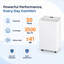 Déshumidificateur intelligent pour toute la maison avec persienne motorisée à oscillation automatique, réservoir d'eau de 4,5 L et tuyau de drainage continu