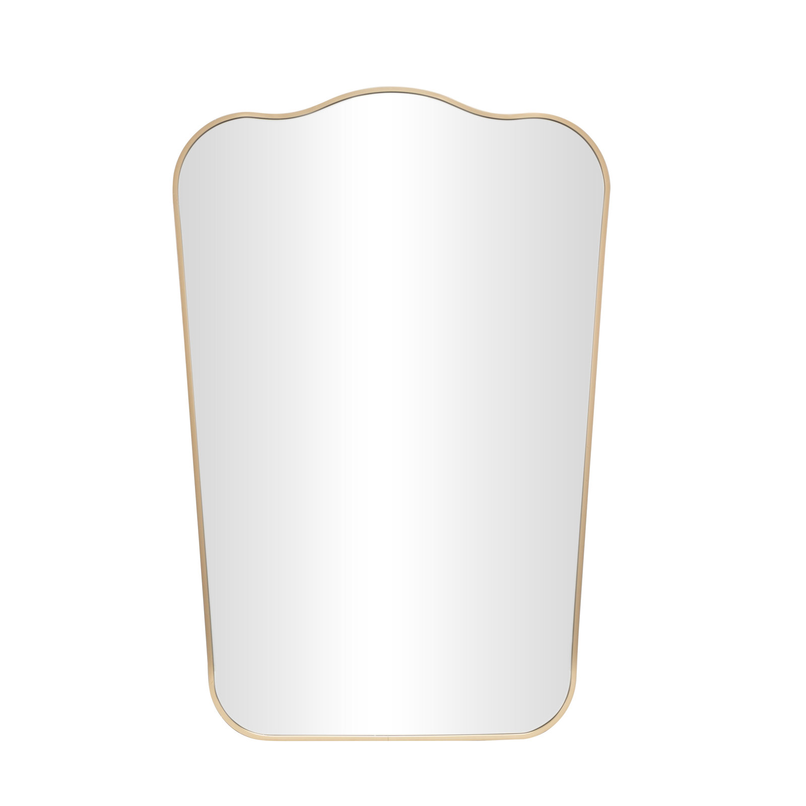 Cole and Grey Aluminum Metal Gold Room Wall Mirror with Thin Frame