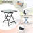 Edelberto Square Glass Foldable Outdoor Bistro Table , 18 " W 18 " D