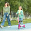 AIYAPLAY Kids Scooter, Foldable Kick Scooter, Adjustable Handlebar, Pink