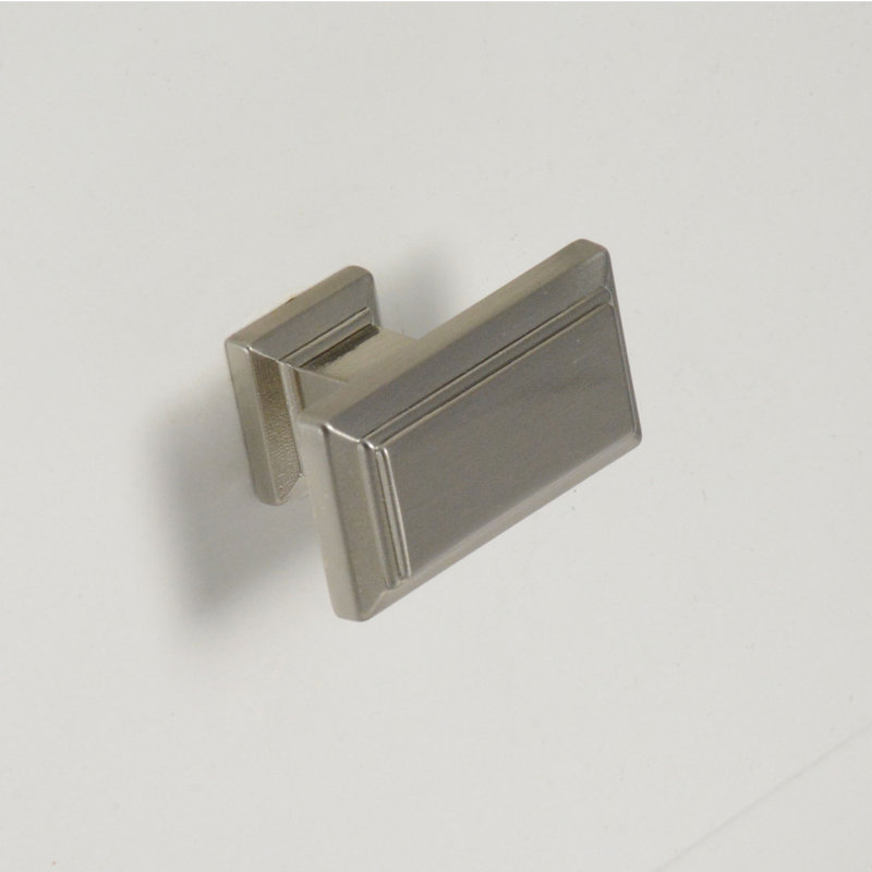 Poignée rectangulaire de 1,3 po de longueur, Nickel brossé
