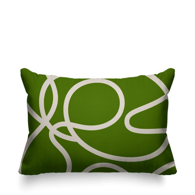 Squiggles Abstract Indoor/Outdoor Throw Pillow