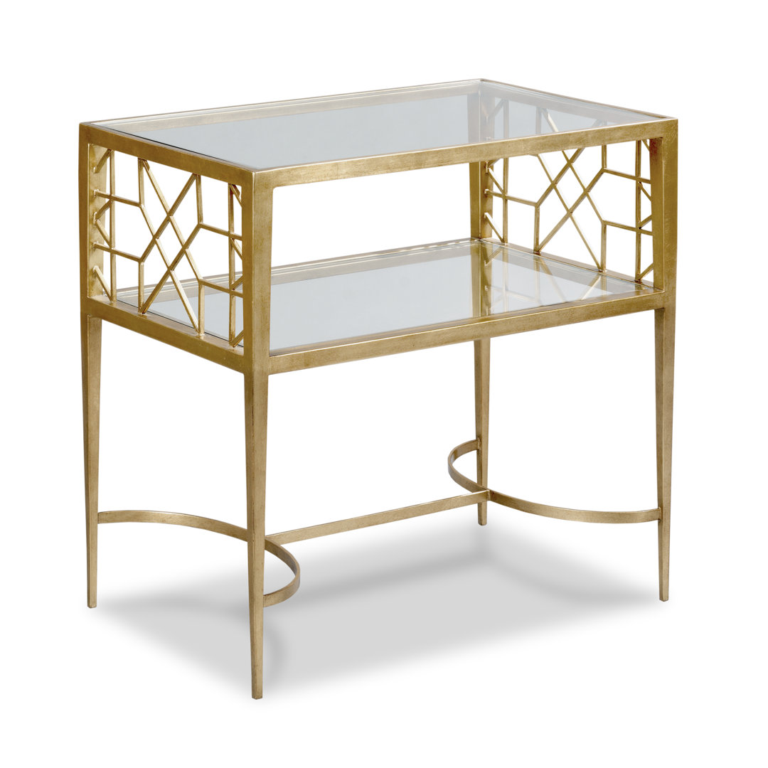 Verona Glass Top End Table Woodbridge Furniture